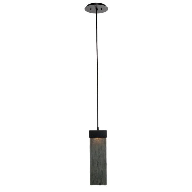 Parallel Modern Matte Black Smoke Granite LED Pendant Light