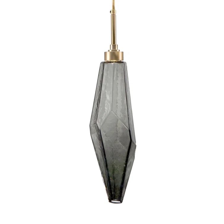 Hammerton Studio Mini Rock Crystal LED Pendant in Matte Black