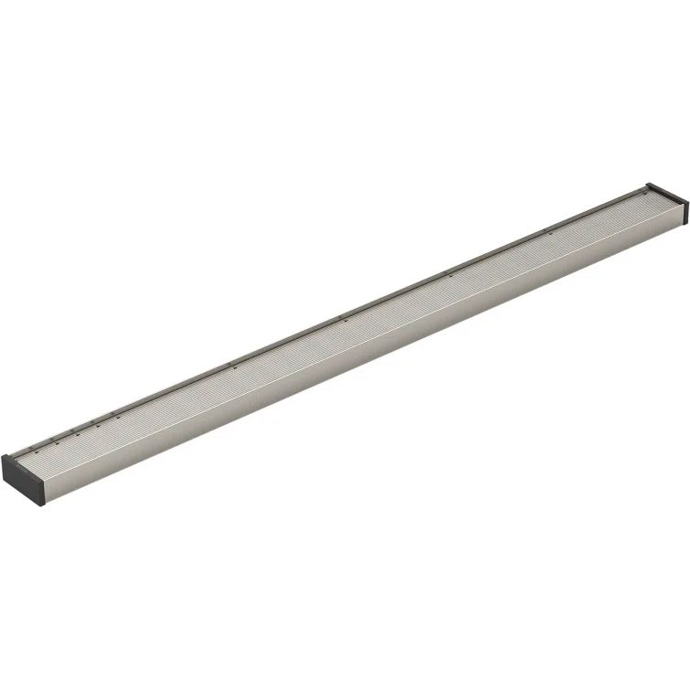 Anodized Brushed Nickel Linear Shower Drain Grate, 36-inch