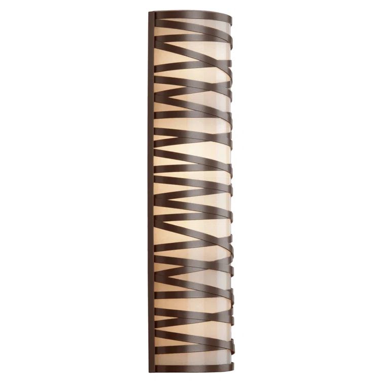 Tempest Spiral Bronze Dimmable Cylinder Sconce 24"