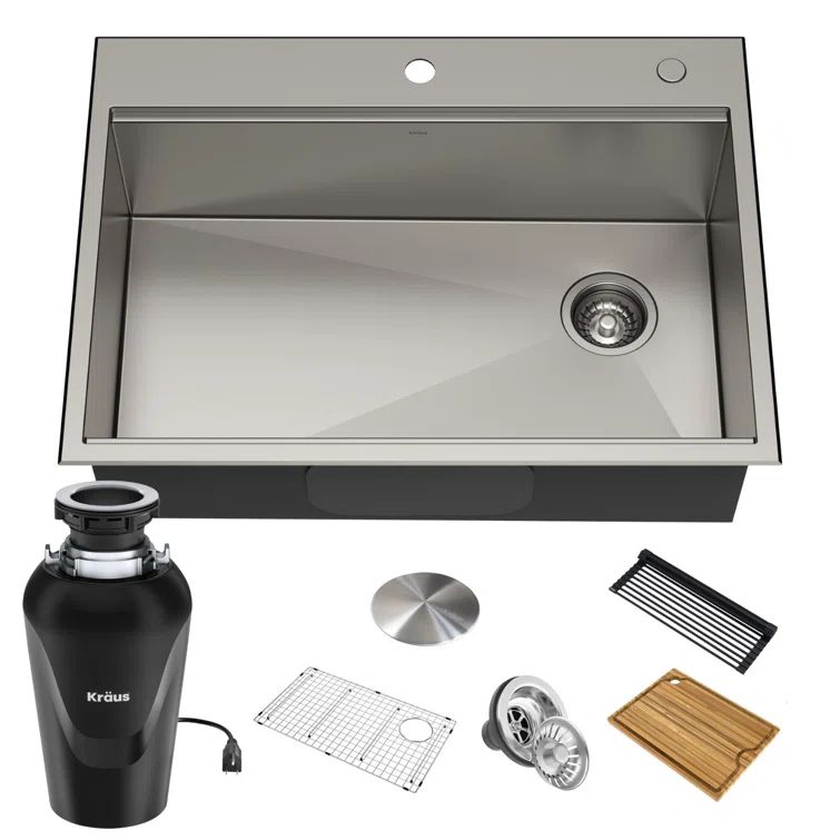 Kore 30-inch Stainless Steel Drop-in Kitchen Sink with Accessories