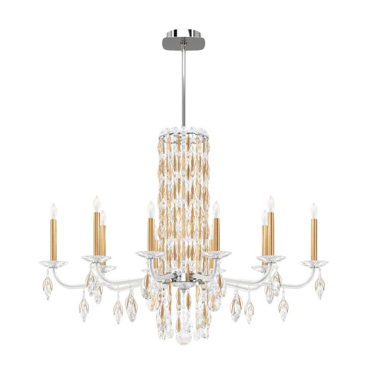 Heirloom Gold 10-Light Crystal Chandelier with Clear Heritage Crystals