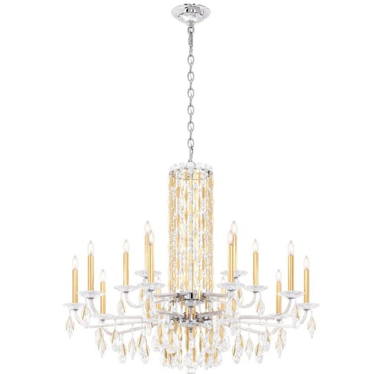 Sarella Heirloom Gold 15-Light Traditional Crystal Chandelier