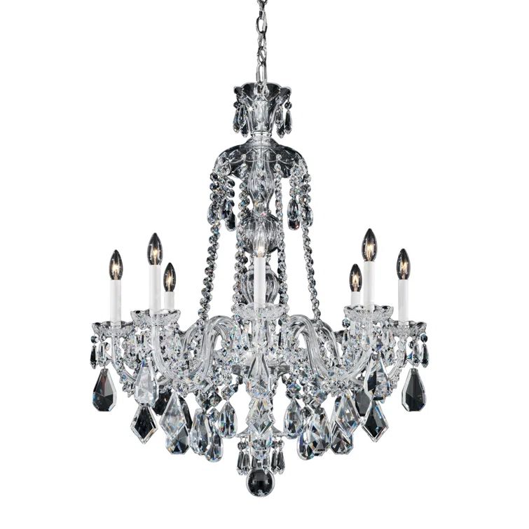 Hamilton 28'' Jet Black and Crystal Traditional Chandelier