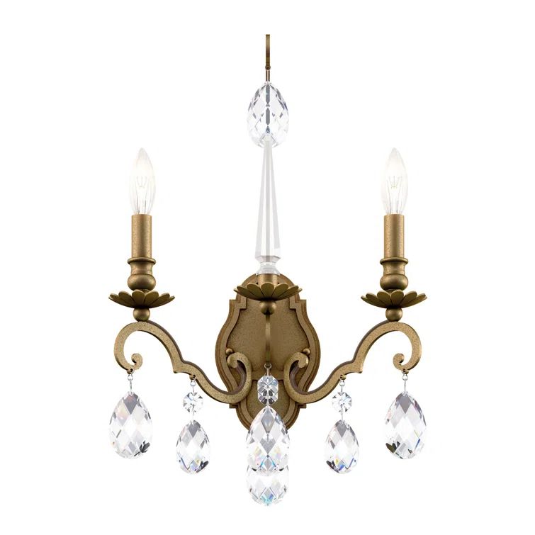 Etruscan Gold 2-Light Crystal Wall Sconce