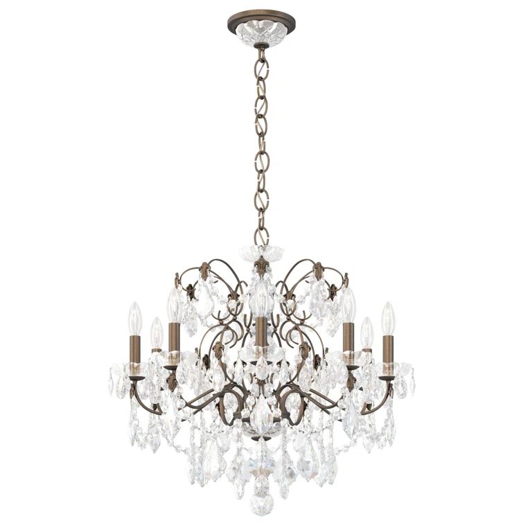 Etruscan Gold 9-Light Chandelier with Clear Heritage Crystal