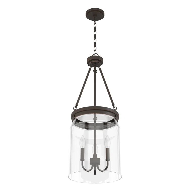 Devon Park Onyx Bengal 3-Light Glass Jar Pendant