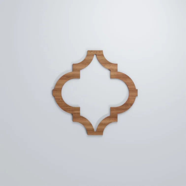 Walnut Textured Decorative Fretwork Wood Wall Panel, 15.38" x 15.38"