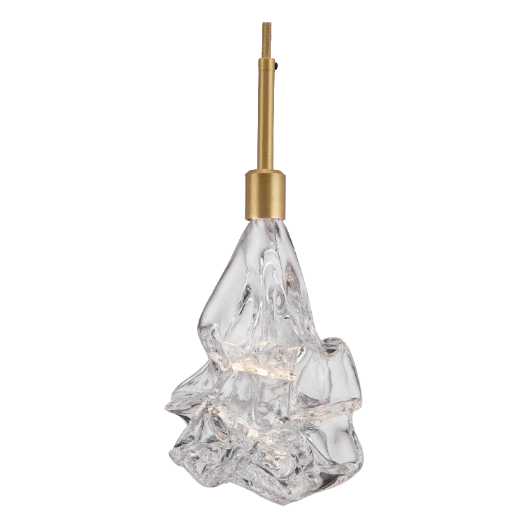 Blossom Gilded Brass 5-Light LED Cluster Drum Pendant