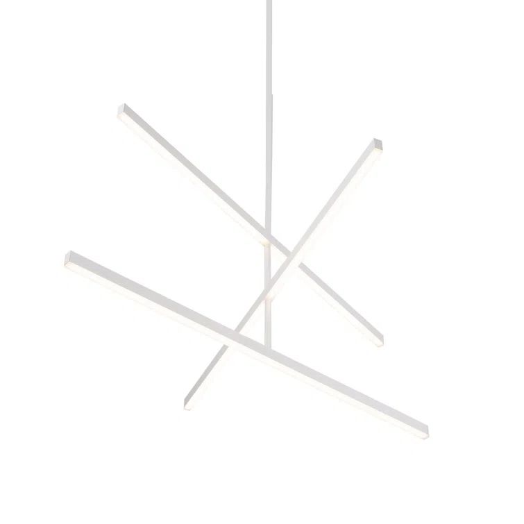 Vega White LED 45" Sculptural Chandelier