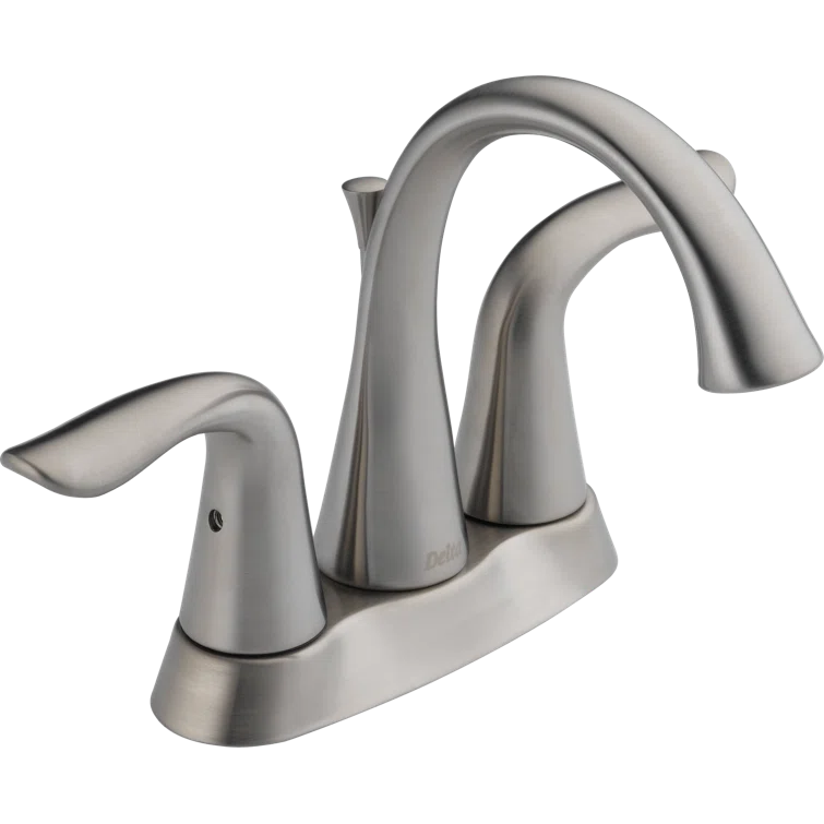 Sleek Modern Centerset Stainless Steel Bathroom Faucet with Drain Assembly