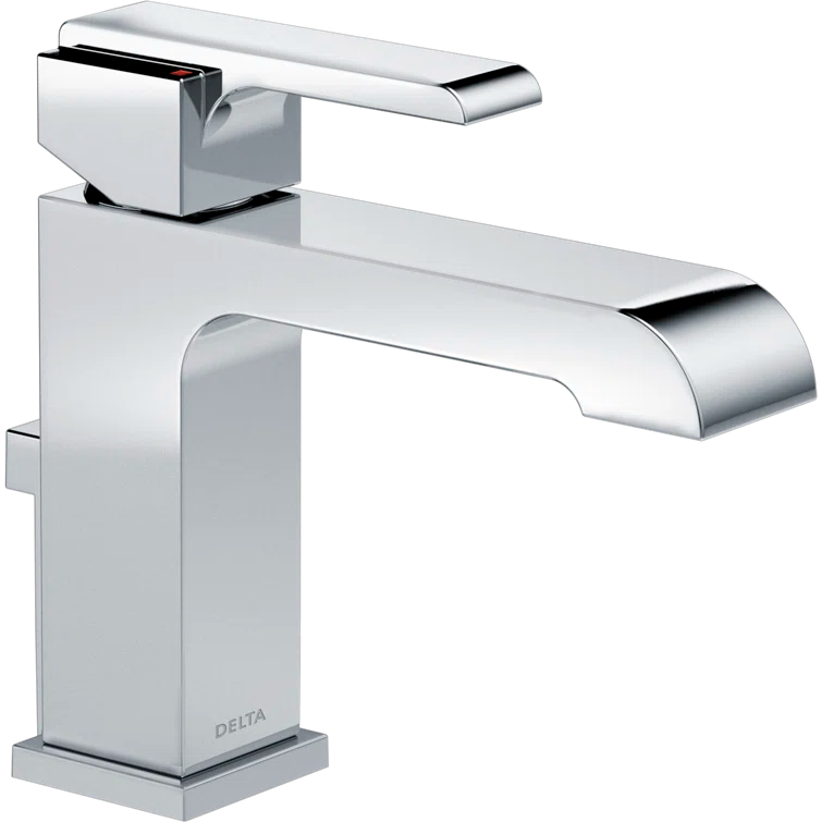 Sleek Modern 7" Chrome Single-Hole Brass Bathroom Faucet