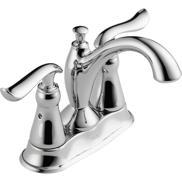 Chrome 2-Handle Centerset Bathroom Faucet with Drain Assembly
