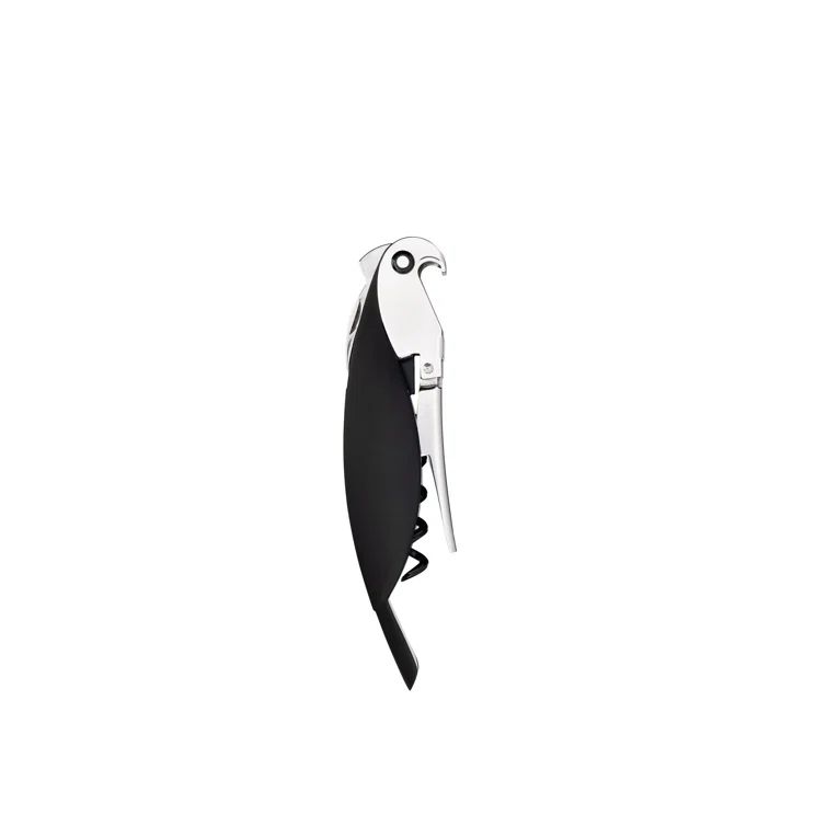 Black Cast Aluminum Parrot Sommelier Corkscrew