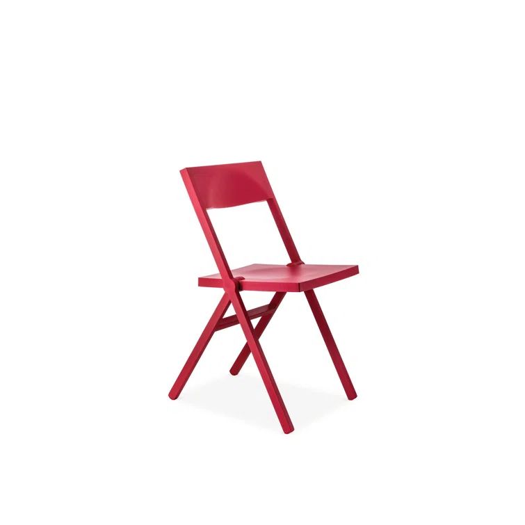 Red Stackable Armless Indoor Dining Chair