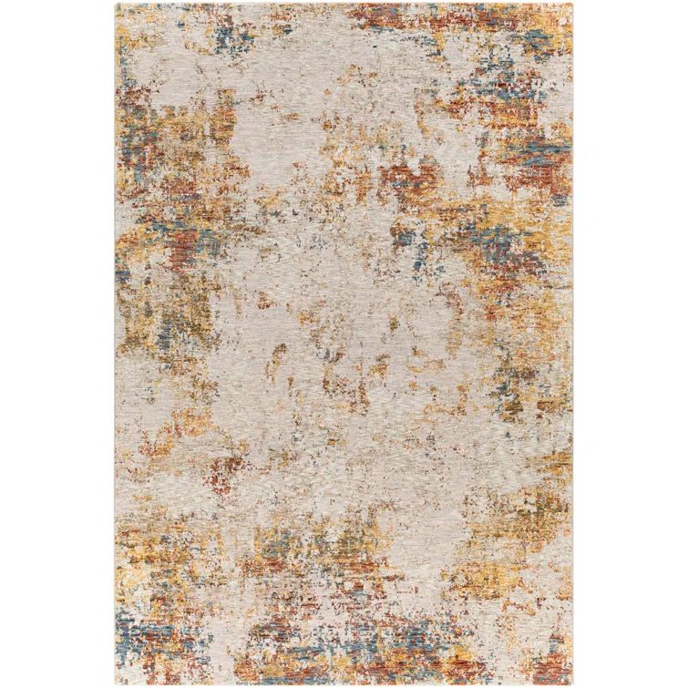 Gray Rectangular Easy Care Synthetic Spot Rug 2' x 3'