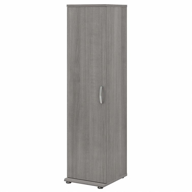 Platinum Gray Freestanding Linen Cabinet with Adjustable Shelving