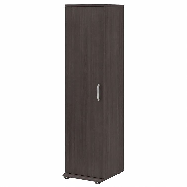 Storm Gray Freestanding Office Linen Cabinet with Adjustable Shelving