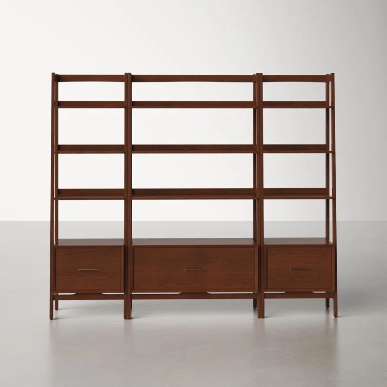 Landon Mid-Century Mahogany 50'' 3pc Etagere Set