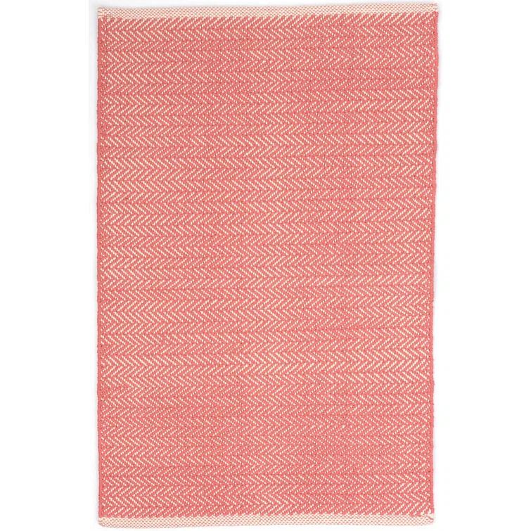 Handmade Indigo Herringbone 9' x 12' Reversible Cotton Rug