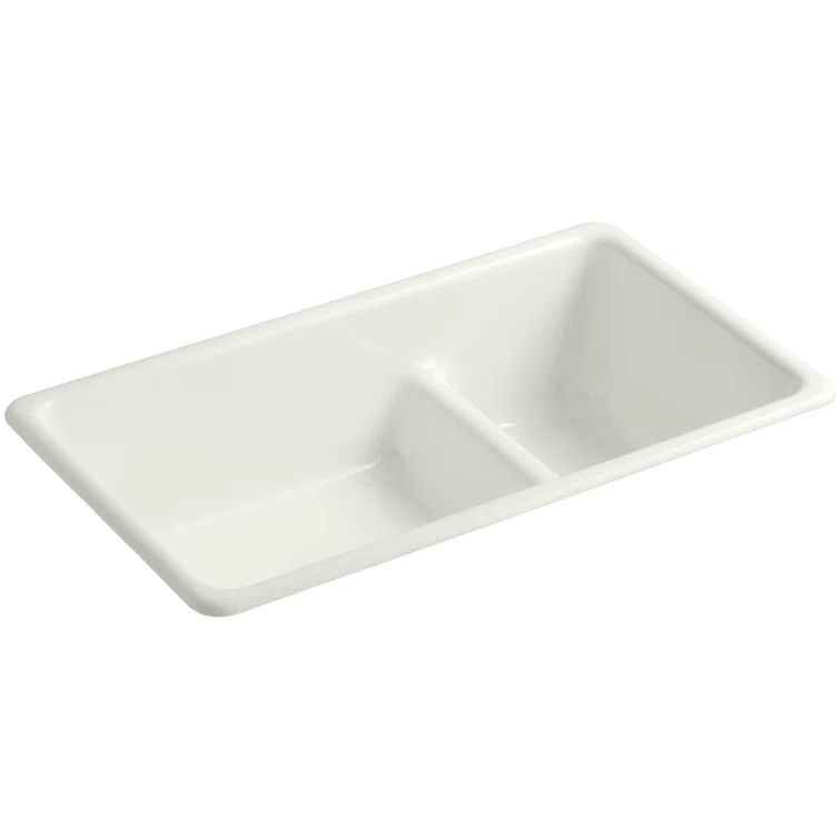 Dune Cast Iron 33" Drop-in Double-Bowl Kitchen Sink