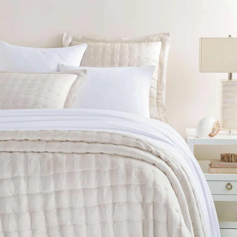 Reversible Natural Cotton Full Quilt Set with Polyester Fill