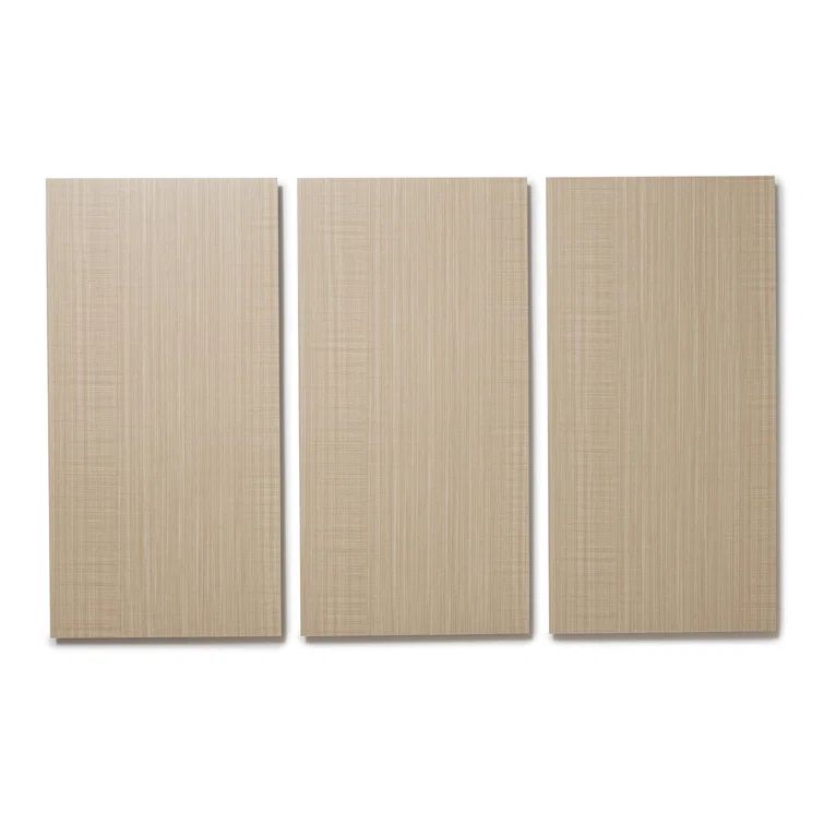 Caramel Weave Beige 12" x 24" Adhesive Vinyl Tile Flooring