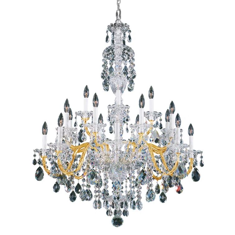 Aurelia Heritage Clear Crystal 20-Light Tiered Chandelier