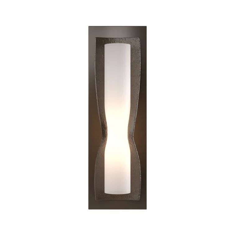 Translucent Bronze 4-Light Wall Sconce with Sleek Opal Shade
