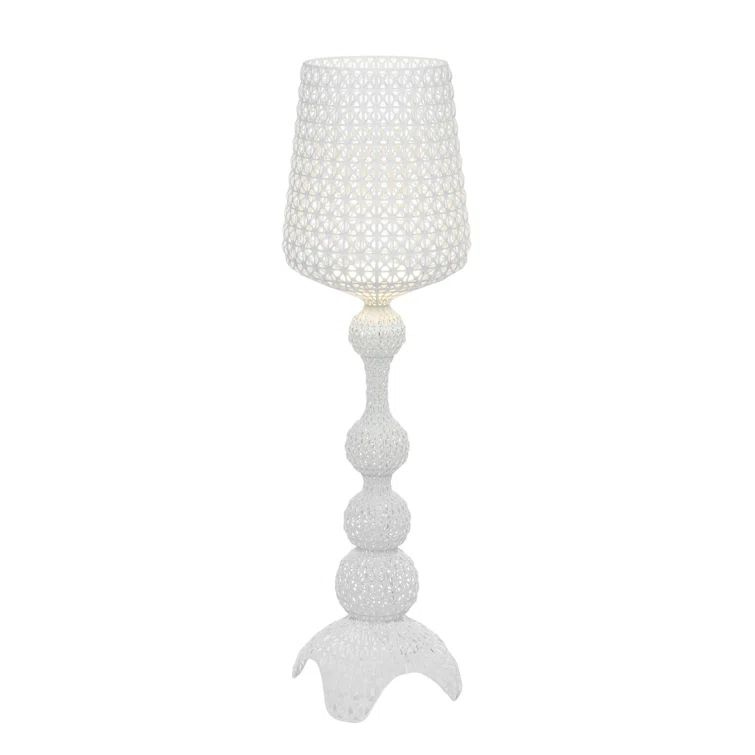 Kabuki White LED Outdoor Floor Lamp with Dimmer