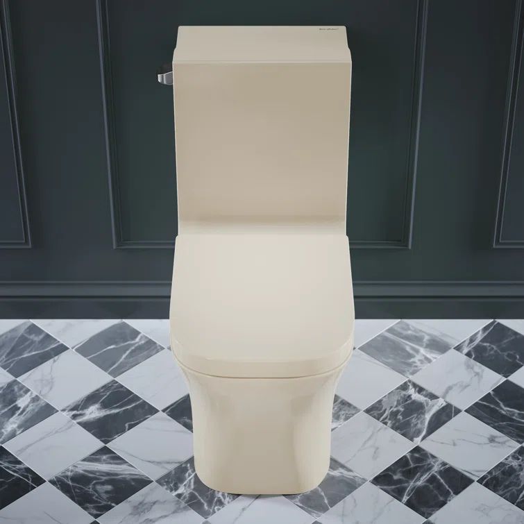 Concorde Bisque Square High-Efficiency Dual-Flush Toilet