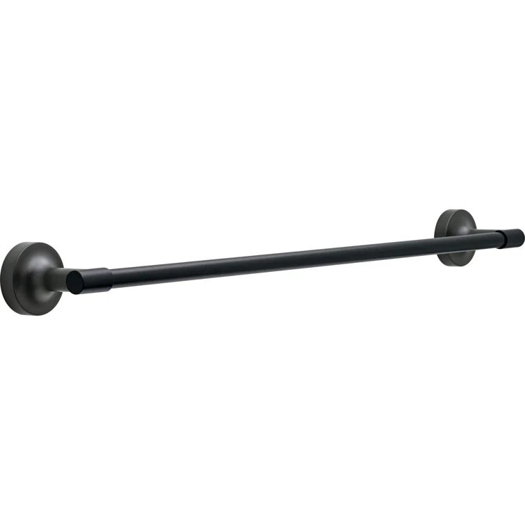 Matte Black 24" Wall Mounted Towel Bar