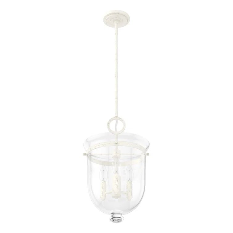 Belltown Transitional 3-Light White Glass Urn Pendant