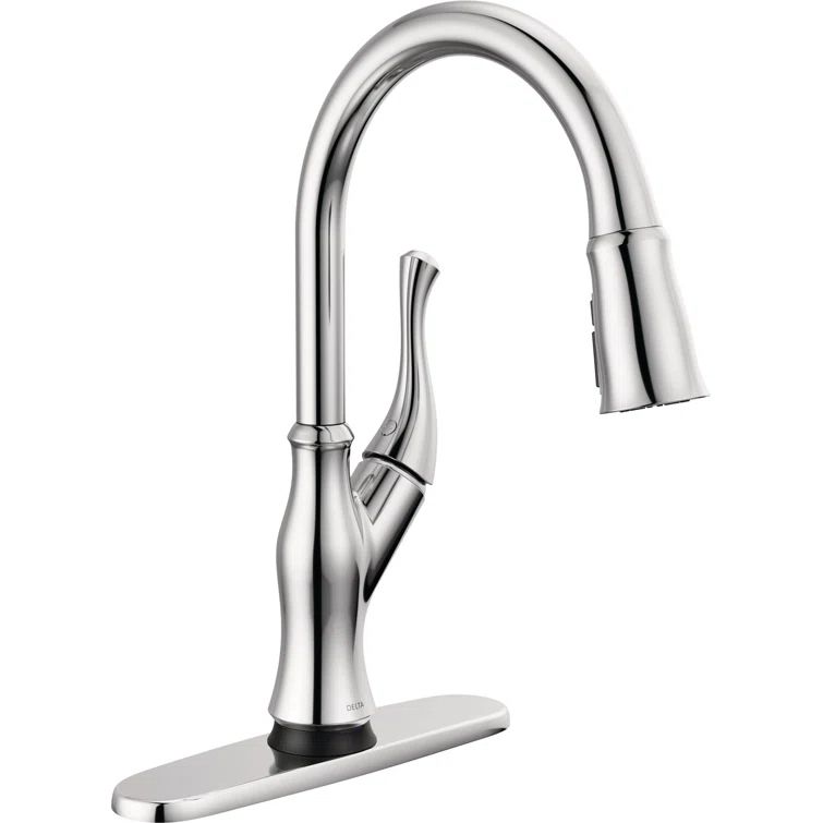 Chrome Touch Kitchen Faucet with Pull-out Spray