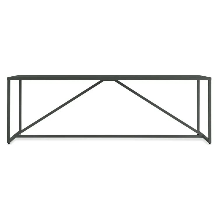 Slate Strut 90" Rectangular Wood Dining Table