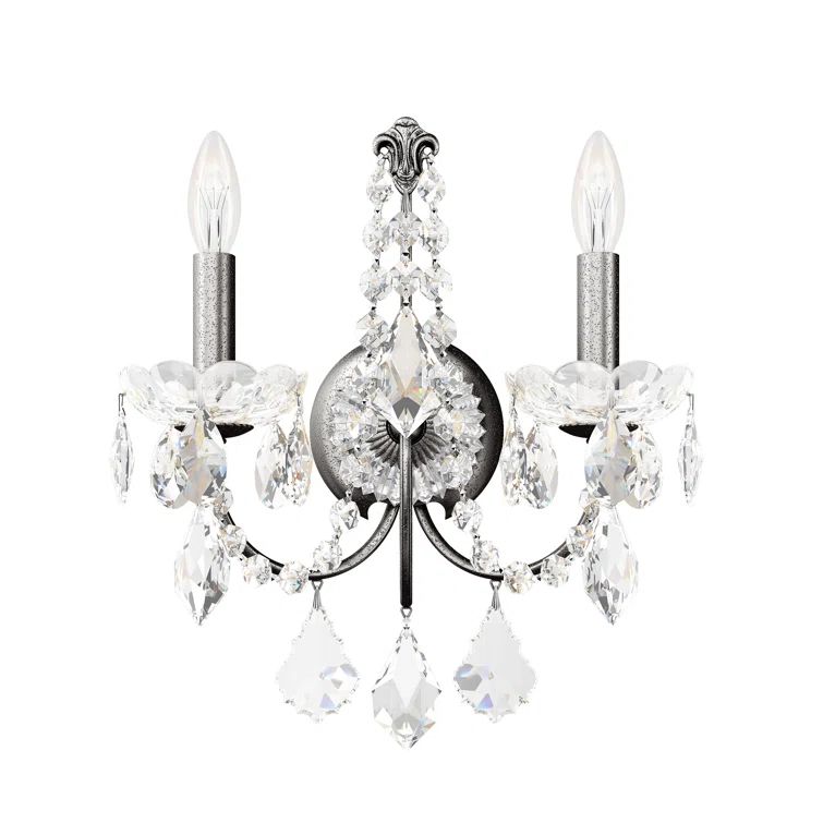 Century Black Pearl Direct Wired Candle Wall Sconce