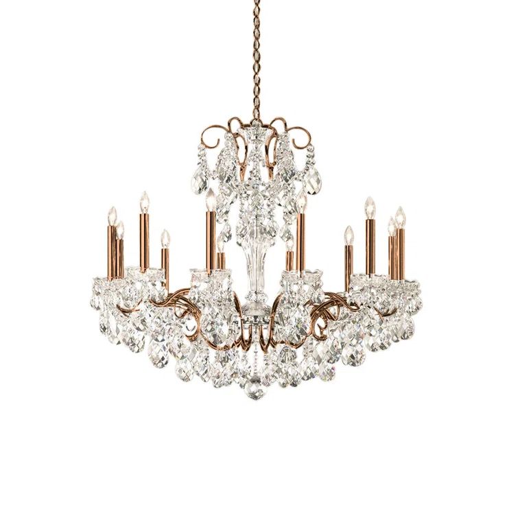 Etruscan Gold Heritage Crystal 12-Light Empire Chandelier