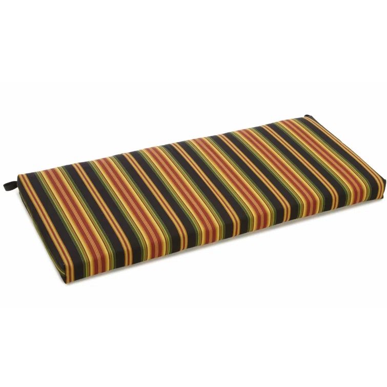 Outdoor 3.5'' Black Polyester Adirondack Chair Cushion