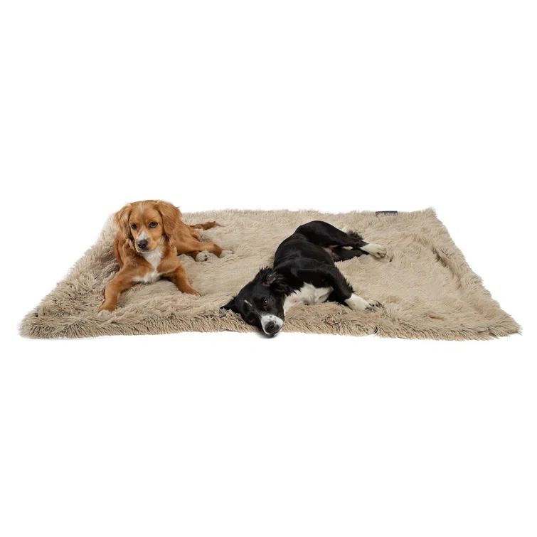 Luxurious Taupe Faux Fur Pet Throw Blanket 30"x40"