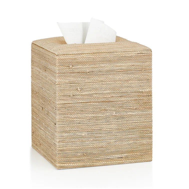 Granola Raffia Palm Tissue Box Cover