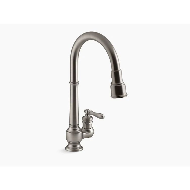 Artifacts 17'' Vibrant Stainless Steel Pull-Down Kitchen Faucet
