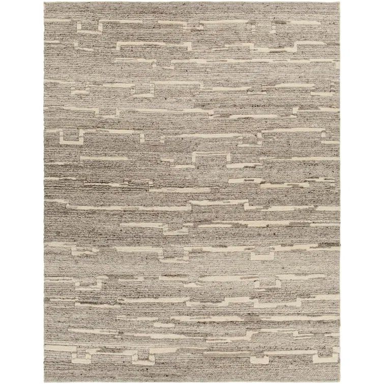 Handwoven Gray Wool Rectangular Manisa Area Rug 24" x 36"