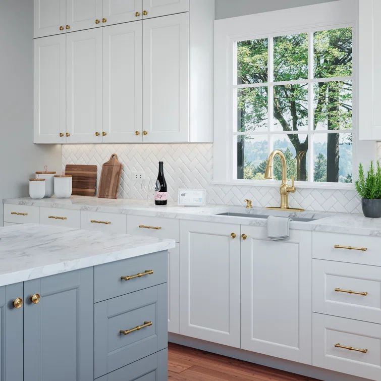 Charlotte 1.25" Round Brushed Brass Knob with Mounting Hardware