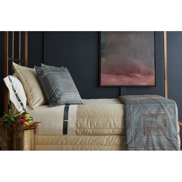 Gilded River Flow Polyester 106''x52'' Reversible Throw