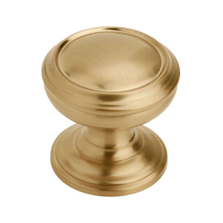 Champagne Bronze Round Traditional Cabinet Knob with Mounting Hardware
