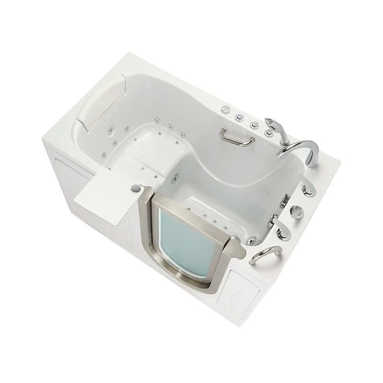 Royal 52" White Acrylic Walk-In Hydro Massage Bathtub