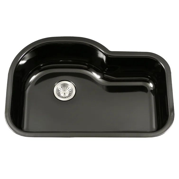White Fireclay Farmhouse Single Bowl Apron Front Sink