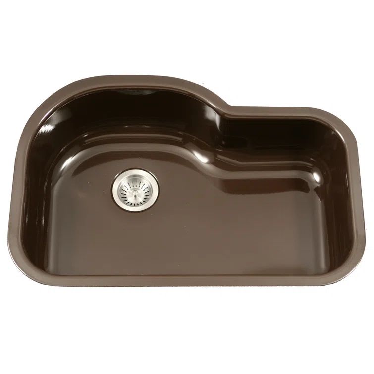 Elegant Farmhouse 30" White Fireclay Undermount Single Bowl Kitchen Sink