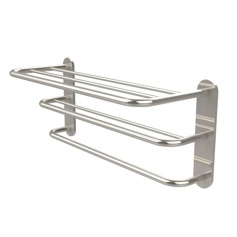 Polished Nickel Wall Mounted Three Tier Towel Rack