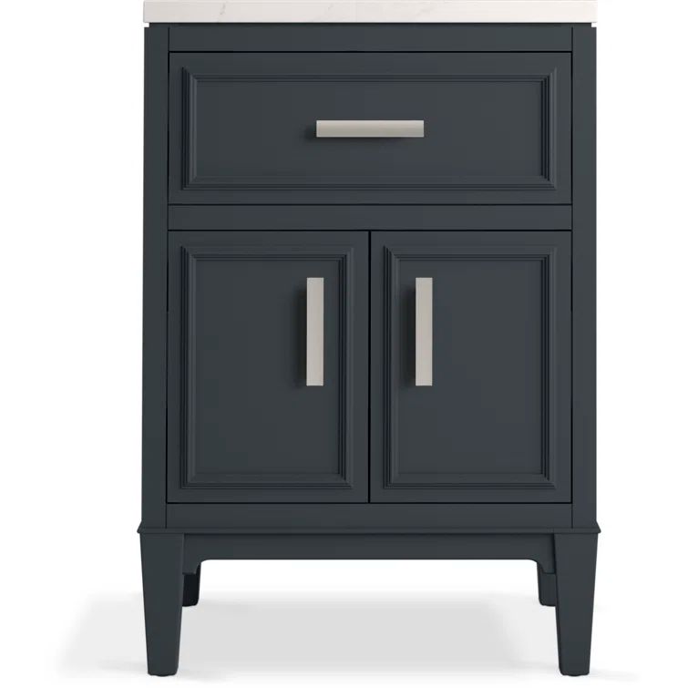Southerk 24-Inch Slate Gray Quartz Bathroom Vanity